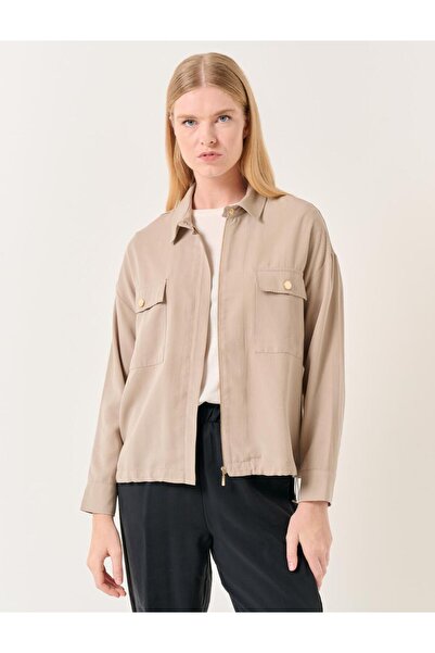 Jimmy Key Mink Long Sleeve Woven Jacket