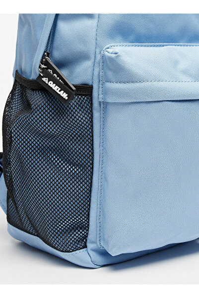 Oaklan by Shoexpress Logo Print Backpack with Adjustable Straps - 35x30x15 cm