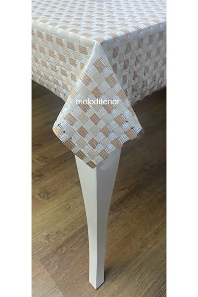 SALMAN Transparent Coating Brown Straw Luxury Easy Wipe Silicone Pvc Tarpaulin Tablecloth