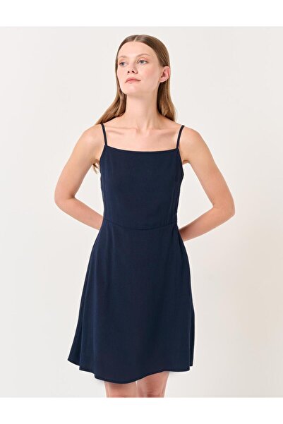 Jimmy Key Tmavomodré mini šaty na ramienka