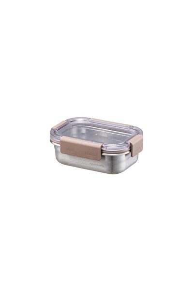 Lock & Lock LocknLock Stainless Steel Oven & Storage Container Quadrilateral Locked 310 ml - Brown