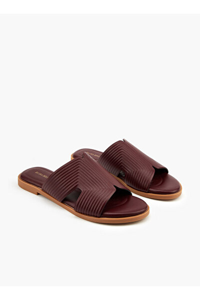 Flora Bella by Shoexpress Textured Slip-On Flat Sandals