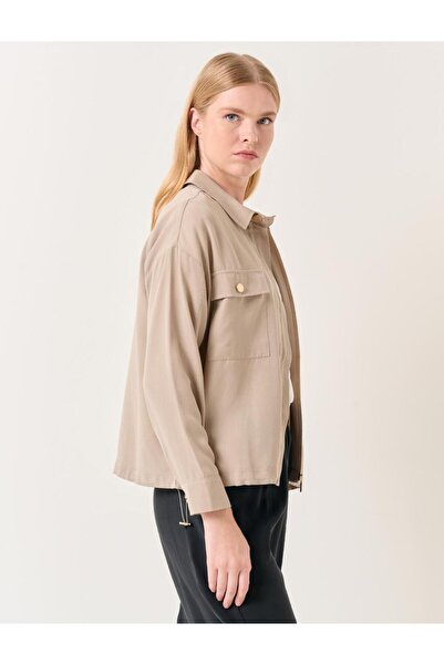 Jimmy Key Mink Long Sleeve Woven Jacket