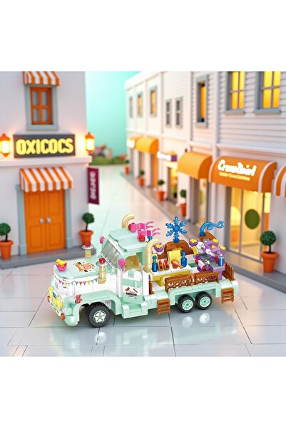 GOURMET CARS Sunster Company™ Mini Barbekü Arabası–DIY Kendin Yap Blok Seti|627 Parça Eğitici 3D Yapboz (6+Yaş)