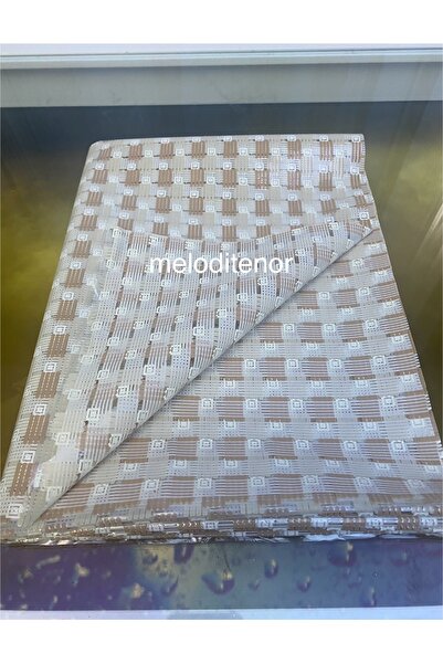 SALMAN Transparent Coating Brown Straw Luxury Easy Wipe Silicone Pvc Tarpaulin Tablecloth