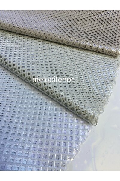 TNR Transparent Coating Brown Mesh Chain Perforated Non-Slip Luxury Pvc Round Oilcloth Tablecloth