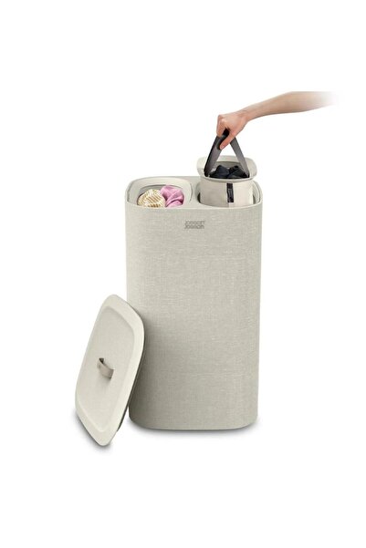 Joseph Joseph Tota Çamaşır Sepeti 60 L İki Bölmeli Ekru