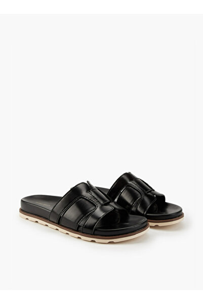 Flora Bella by Shoexpress Panelled Slip-On Sandals