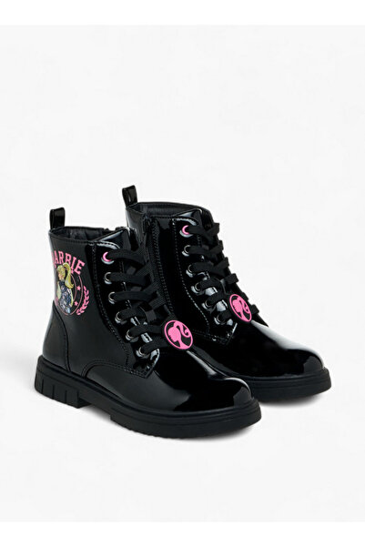 Barbie Printed Ankle Boots with Zip Closure