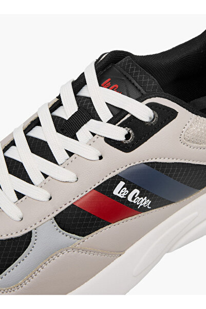 Lee Cooper Men's Panelled Lace-Up Sneakers with Pull Tabs