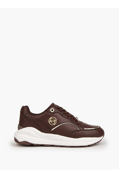 Paprika Textured Lace-Up Sneakers