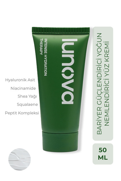 Lunova Yoğun Nemlendirici Su Bazlı Yüz Kremi | Bariyer Onarıcı, Peptit, Hyalu...