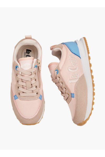 Lee Cooper Girls' Panelled Lace-Up Sneakers with Pull Tab