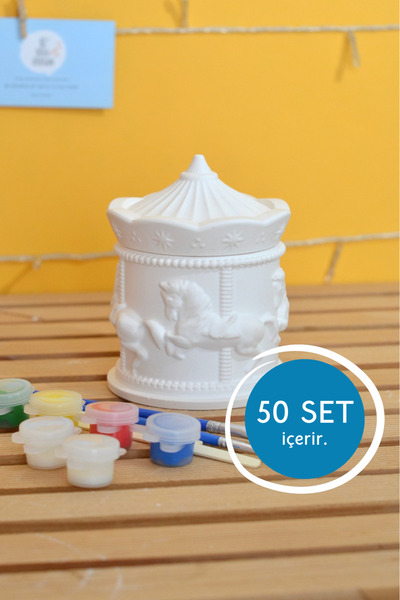 Bi' Dolu Dükkan 50 Adet Atlı Karınca Kutu Boyama Seti | Evde Kendin Yap Etkin...