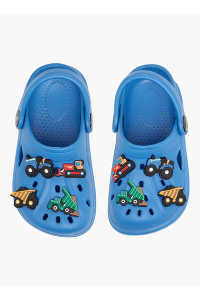 Aqua Vehicle Jibbitz Accent Clogs with Backstrap