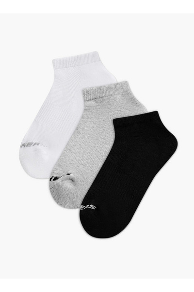 SKECHERS Textured No Show Socks - Set of 3