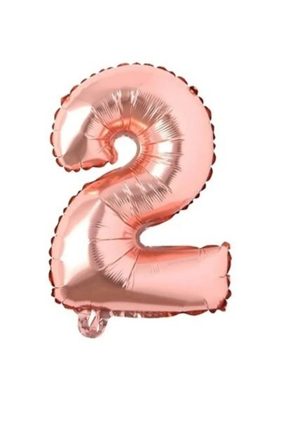 FOKUL Folyo Balon Rose Gold Renk 100 cm 40 Inç 2 Yaş Büyük Folyo Balon Helyum...