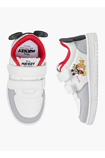 Disney Mickey Mouse Applique Sneakers with Hook and Loop Closure