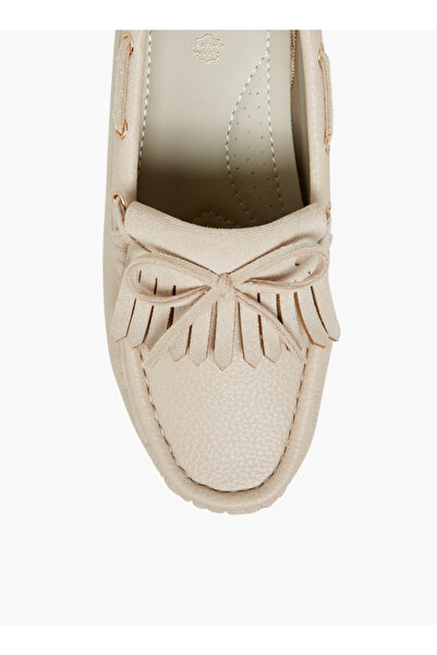 Paprika Fringe Accent Wedge Heel Loafers