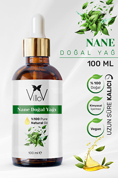 Villov Nane Uçucu Yağı Soğuk Sıkım %100 Saf ve Doğal Bitkisel Mint Essential ...