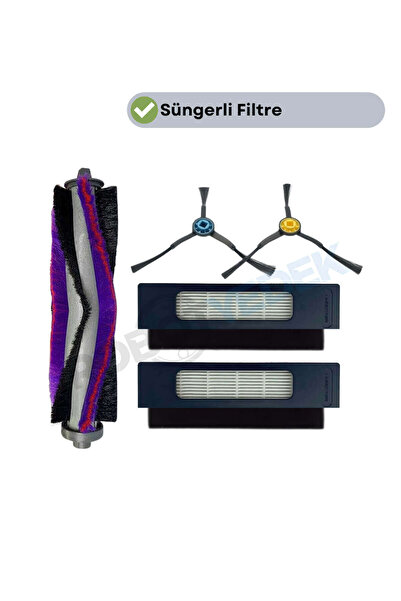 robotyedek Set de filtre de perie de schimb compatibile Midea M7 M7 Pro S8 Pl...