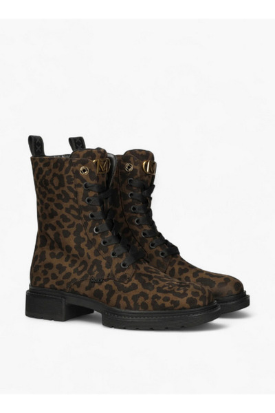 MEXX Animal Print Lace-Up Ankle Boots