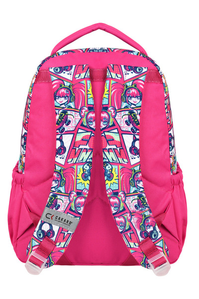 Bliss Lisanslı Pembe Kaykay Desenli İlkokul Çantası Termal Beslenme Çantası Ve Kalemlik 3'lü Set