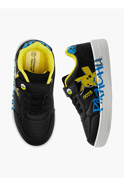 Pokemon حذاء رياضي بطبعة بيكاتشو مع إغلاق بخطاف وحلقة