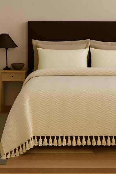 Sheri Home Tekstil Mathilda Çift Kişilik Pike 195x230 Cm %100 PamukTY8865655