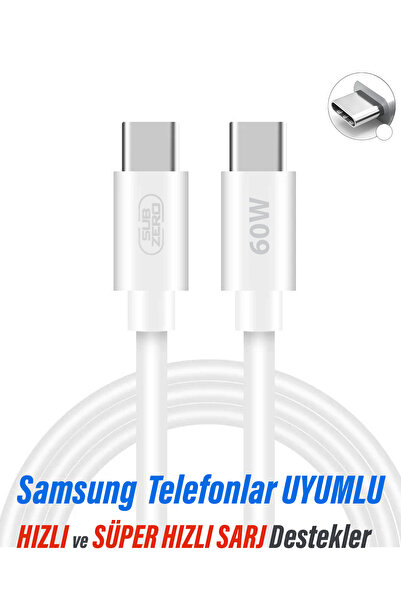 EXENAR Samsung A53 A54 A55 A72 A73 UYUMLU Hızlı Şarj Kablosu Type-C - Type-C ...