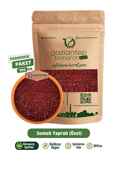 Gaziantep Baharat Sumak 100 gr – Doğal Ekşi Baharat, Salata & Yemeklere Lezzet