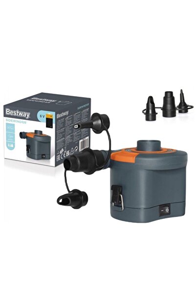 BESTWAY Şişme Yatak & Havuz Şişirmek ve İndirmek için 6V Pilli Pompa