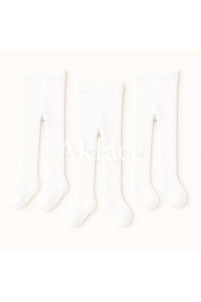 Akface 3 Pcs Organic Cotton -Sweat Resistant- Girl and Boy Newborn Baby Kids Pantyhose