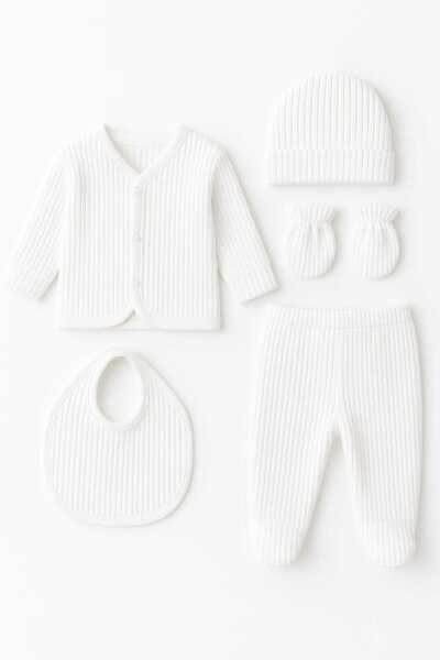 Lonia مجموعة خروج من المستشفى مكونة من 5 قطع من القطن العضوي الطبيعي للأطفال ...