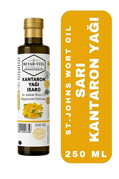 BEYARVİTA Sarı Kantaron Yağı 250 ml – Soğuk Sıkım – %100 Doğal Ve Saf – Katkı...
