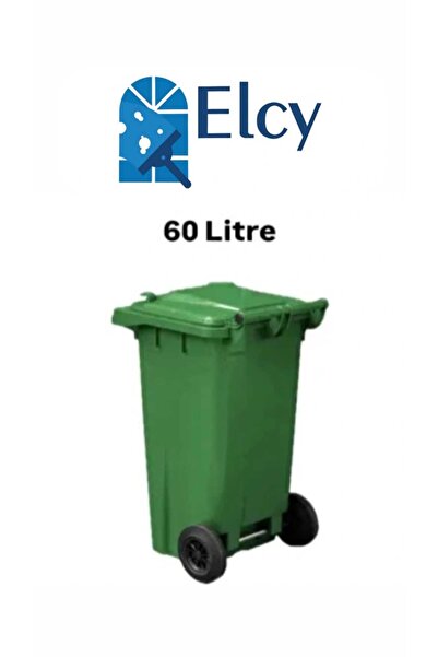 ELCY 60 LT Plastik Çöp Konteyneri Yeşil -Isıya Karşı Dayanıklı