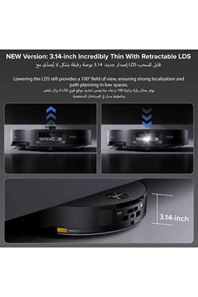 Roborock S9 MaxV Ultra – 22000Pa Suction, VibraRise 4.0 Mop (S8 MaxV Upgrade) - Black