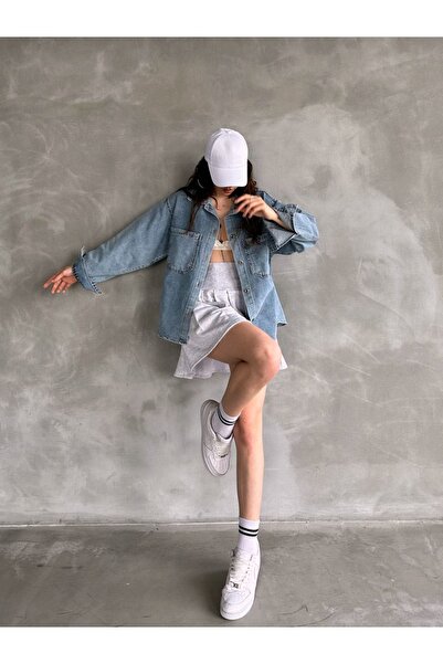 LB Laluna Butik Jachetă de cămașă ocazională pentru femei