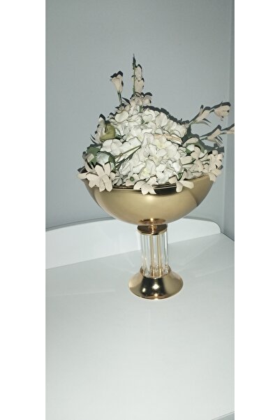 innossa pleksi dekorasyon Vasă mare pentru flori, placată cu alamă (26,5x26,5...