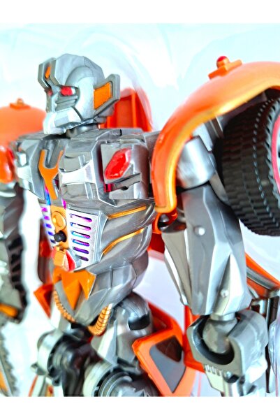 Vardem Transformers Tarzı Arabaya Dönüşen Sesli ve Işıklı Robot 19cm Dönüşüm Robot Oyuncak