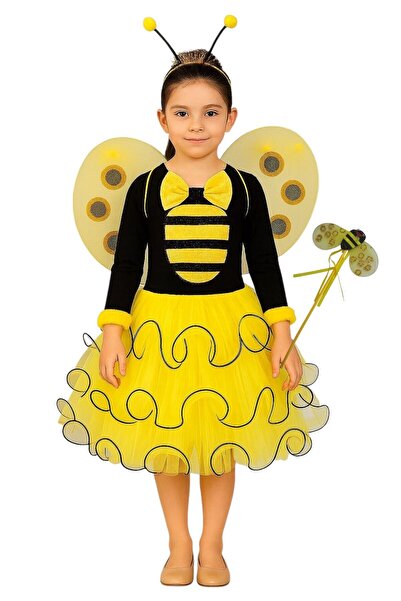 Gala Kostüm Kız Çocuk Arı Kostümü Ve Arı Kanat Set