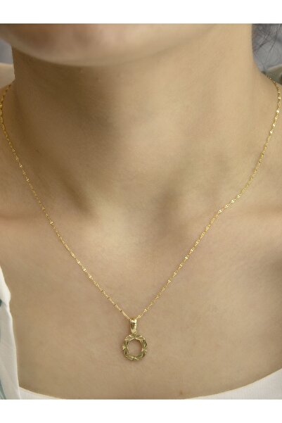 Zeynepli gold & jewelry 14 Ayar Altın Küçük Füzyon O Harfli Kolye