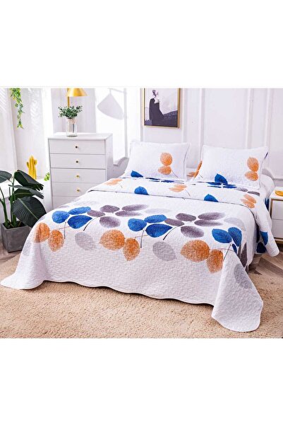 trendyhome Cuvertură dublă, 3 piese, frunze, multicoloră, P23799