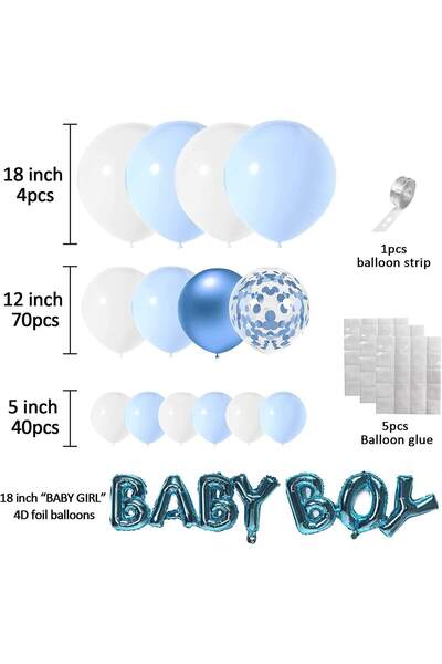 Baloane Vesele Arcada Baloane Botez Baiat 116 Piese ARC41