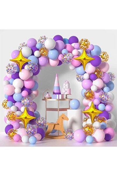 Baloane Vesele Arcada Baloane Macaron Multicolore 129 Piese ARC57