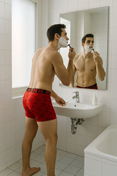 KENN PAUL Erkek Desenli Pamuklu Lüks Boxer –Esnek Dayanıklı Konforlu