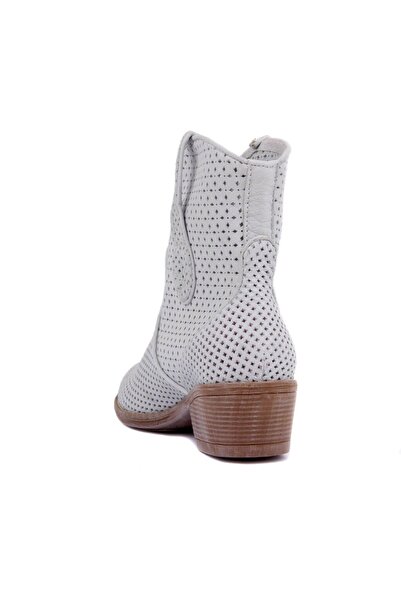 SailLakers - Γνήσιο Δερμάτινο Λευκό Γυναικείο Μποτάκι 105-2596-VENUS