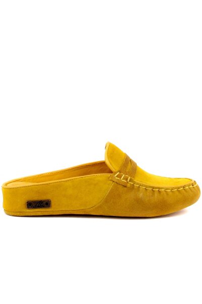 SailLakers - Жовті замшеві жіночі домашні капці 109-560-B
