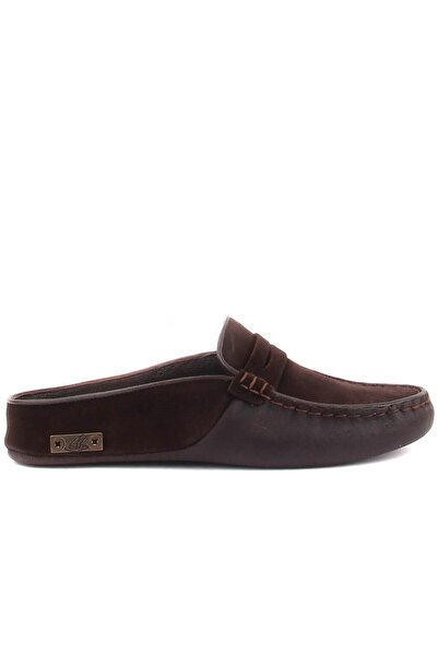 SailLakers - Коричневі замшеві шкіряні жіночі домашні капці 109-557-X