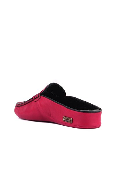 SailLakers - Δερμάτινες γυναικείες παντόφλες σπιτιού σε χρώμα φούξια 109-557-X